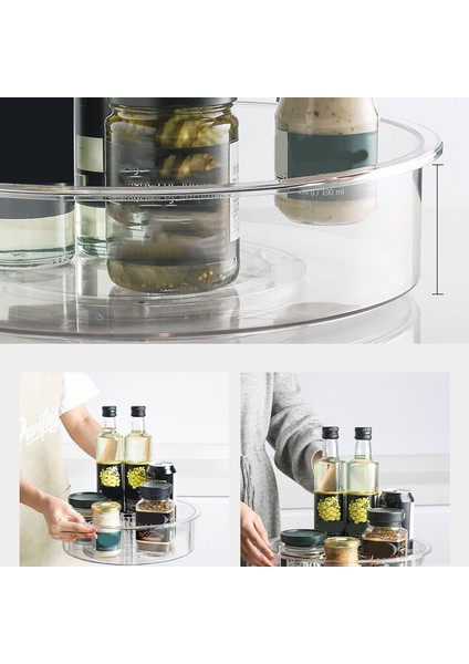 Şeffaf Bölme Ayrılabilir Pikap Gıda Sınıfı Mutfak Tavası Baharat Bölmesi Döner Tava Saklama Kutusu, 13 Inç (Yurt Dışından) indirimleri