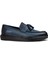 Deri Mavi Püsküllü Erkek Loafer - 01587MMVIP07 1