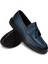 Deri Mavi Püsküllü Erkek Loafer - 01587MMVIP07 3