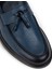 Deri Mavi Püsküllü Erkek Loafer - 01587MMVIP07 5