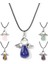 Kadın Şanslı Melek Doğal Kristal Lapis Lazuli Taş Melek Charm Zincir Gerdanlık Dua Takı Kadın Kolye (Yurt Dışından) 5