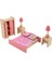 B Tarzı Minyatür Mobilya Bebek Evi Ahşap Diy Yatak Bebek Banyo Dollhouse Mobilya Ranza Ev Bebek Evi Oyuncaklar Grils Hediyeler Için (Yurt Dışından) 1