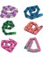 22LTURUNCUSARI Stil 24 Knot Tuhaf Parçalar Yapış ve Tıklayın Fidget Antistres Zinciri Oyuncak Çocuklar Için Çocuklar Bisiklet Zinciri Stres Giderici Yetişkin Duyusal Hediyeler (Yurt Dışından) 5