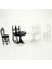 Beyaz Stil Mini Metal Yemek Masası Sandalye Seti Simülasyon Mobilya Model Oyuncaklar Bebek Evi Decoratio Dollhouse Minyatür Aksesuarları Için (Yurt Dışından) 3