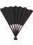 Erkekler Için Katlanır Boş El Yelpazesi Kaligrafi Yazma Dans Fanı 33CM - Siyah (Yurt Dışından) 2