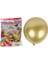 50 Adet 10 Inç Metalik Lateks Balonlar Parti Dekoru Için Kalın Krom Parlak Metal Inci Balon Globos - Altın (Yurt Dışından) 1