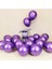 50 Adet 10 Inç Metalik Lateks Balonlar Parti Dekoru Için Kalın Krom Parlak Metal Inci Balon Globos - Mor (Yurt Dışından) 2