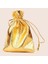 25 Adet Ipli Dokunmamış Kumaş Vual Takı Favor Düğün Şekeri Hediye Kese Çanta (Altın) (Yurt Dışından) 3