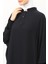 Sultanbaş Nikaplı Çarşaf Cilbab Khimar Abaya Kolu Lastikli Hakim Yaka Peçeli Ferace Medine İpek-Lacivert-L/XL 4