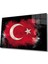Siyah Fonlu Türk Bayrağı Ay Yıldız Cam Siyah Fon 1