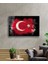 Siyah Fonlu Türk Bayrağı Ay Yıldız Cam Siyah Fon 2