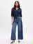 Kadın Mavi High Rise Stride Wide-Leg Jean Pantolon 1