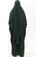 Sultanbaş Nikaplı Çarşaf Cilbab Khimar Abaya Kolu Lastikli Hakim Yaka Peçeli Ferace Medine İpek-Zümrüt Yeşili-S/M 2
