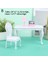 Mor Tarzı Sıcak Satış！1 Takım Ahşap Masa Yazı Çalışma Masası Bilgisayar Koltuğu Okul Masası Mobilya Modeli Oyuncak Dollhouse Dekor (Yurt Dışından) 2