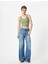 Crop V Yaka Atlet Pamuklu Ribanalı Slim Fit 2