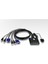 2 Port USB VGA KVM (Keyboard/Video Monitor/Mouse) Switch, Masaüstü Tip, KVM bağlantı kablosu ürüne gömülüdür 2-Port USB VGA Cable KVM Switch with Remote Port Selector 1