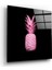 Pembe Ananas Cam Tablo 50X50 cm 1