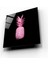 Pembe Ananas Cam Tablo 50X50 cm 3