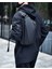 Tek Omuz Moda Erkek Motosiklet Crossbody Çanta 2024 Yeni Çok Fonksiyonlu Göğüs Çantası Manyetik Toka Çok Bölmeli Bel Çantası (Yurt Dışından) 5