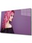 Pembe Saçlı Kadın Cam Tablo Pink Haired 1