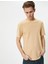 4Sam10272Hk 057 Bej Erkek Pamuk Jersey Kısa Kollu Basic T-Shirt 2
