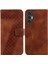Tecno Pova 3 Flip Folio Kapak Için Telefon Kılıfı Pu Deri Kabartmalı Desen (Yurt Dışından) 1