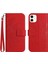 Iphone 12 Mini Lüks Pu Deri Kısa Kayış Kart Yuvaları ile Flip (Yurt Dışından) 1