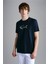 Erkek Marka Logolu Pamuklu Normal Kalıp Günlük Lacivert T-Shirt 24411085-013 1
