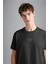 Erkek Pamuklu Regular Fit Yuvarlak Yaka Siyah T-Shirt 24411033-011 2