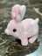 Newayer Elektronik Pilli Sesli Zıplayan Hareketli Tavuçlu Pembe Peluş Tavşan 18X17 cm 3