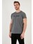Basklı Bisiklet Yaka % 100 Pamuklu Slim Fit T Shirt Erkek T Shirt 541GET 4