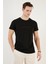 Basklı Bisiklet Yaka % 100 Pamuklu Slim Fit T Shirt Erkek T Shirt 541GET 3