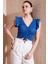 Büzgü Detaylı Kolları Fırfırlı Dar Kesim Crop Bluz Bayan Bluz 5865015 1