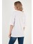 Pamuklu Oversize Bisiklet Yaka T Shirt Bayan T Shirt 5864562 4