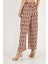 Desenli Beli Lastikli Bol Paça Pantolon Bayan Pantolon 5865603 3
