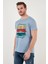 Pamuklu Slim Fit Bisiklet Yaka T Shirt Erkek T Shirt 541CALIFORNIA24 2