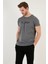 Basklı Bisiklet Yaka % 100 Pamuklu Slim Fit T Shirt Erkek T Shirt 541GET 1