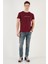 Basklı Bisiklet Yaka % 100 Pamuklu Slim Fit T Shirt Erkek T Shirt 541GET 3