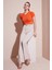 Fitilli Bel Detaylı Kısa Kollu Dar Kesim Crop Bluz Bayan Bluz 5864211 2