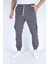 Erkek Paça Ve Beli Lastikli Keten Pantolon Füme 1