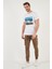 Baskılı Bisiklet Yaka % 100 Pamuklu Slim Fit T Shirt Erkek T Shirt 541YELKEN24 2