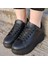 Tomiross-Carol Kadın Siyah Siyah Poli Taban Bağcıklı Spor Sneaker Ayakkabı CRL-2810 2