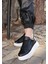 Tomiross-Carol Kadın Siyah Beyaz Poli Taban Bağcıklı Spor Sneaker Ayakkabı CRL-2810 1