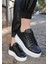 Tomiross-Carol Kadın Siyah Beyaz Poli Taban Bağcıklı Spor Sneaker Ayakkabı CRL-2810 4