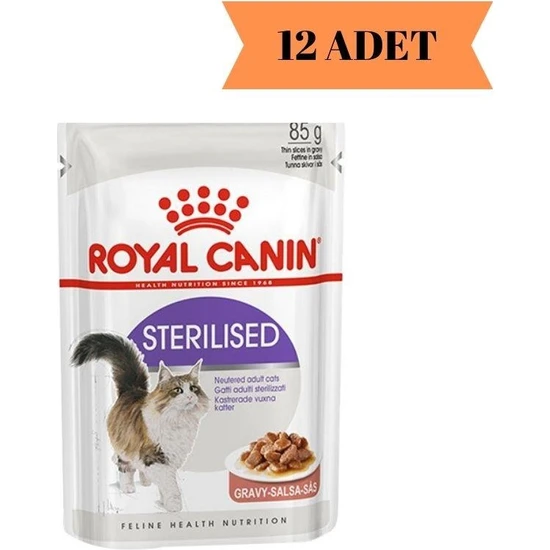Royal Canin® Sterilised Gravy Kısırlaştırılmış Yetişkin Kedi Yaş Maması 85 Gr*12