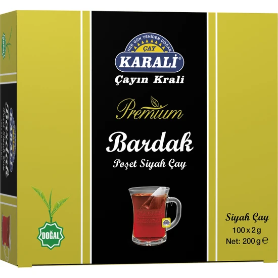 Karali Çay Premium Bardak Poşet Siyah Çay 100'lü