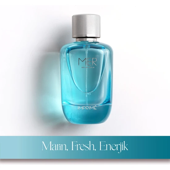 Imprime Mer EDP Erkek Parfüm, Marin-Fresh, Deniz, Bergamot, Nilüfer, Paçuli, Sandal Ağacı, 100ml