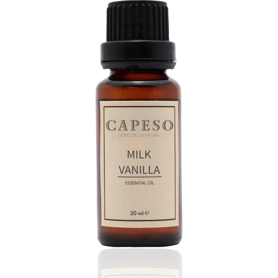 Capeso Milk Vanilla -Süt Vanilya Esansiyel Uçucu Yağ Saf Yoğun Koku Buhurdanlık Difüzör Esansı 20 ml