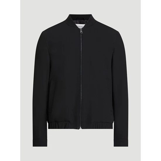 Calvin Klein Erkek Uzun Kollu Günlük Kullanım Logolu Siyah Ceket K10K112763-BEH