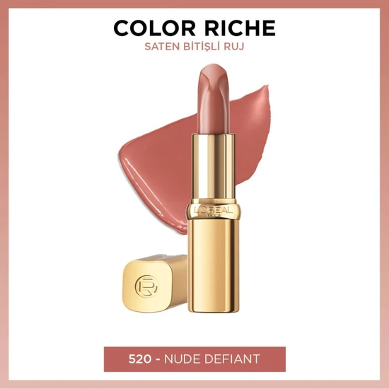 L'oréal Paris Color Riche Saten Bitişli Ruj - 520 Nude Defiant